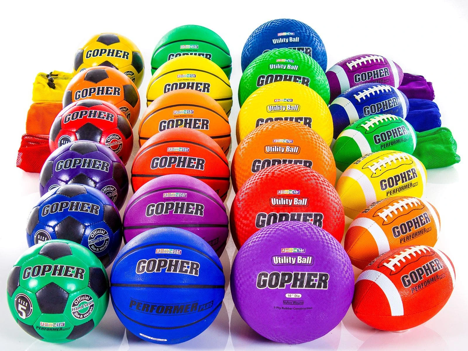 Rainbow Performer Plus Rubber Ball Packs - Image 2