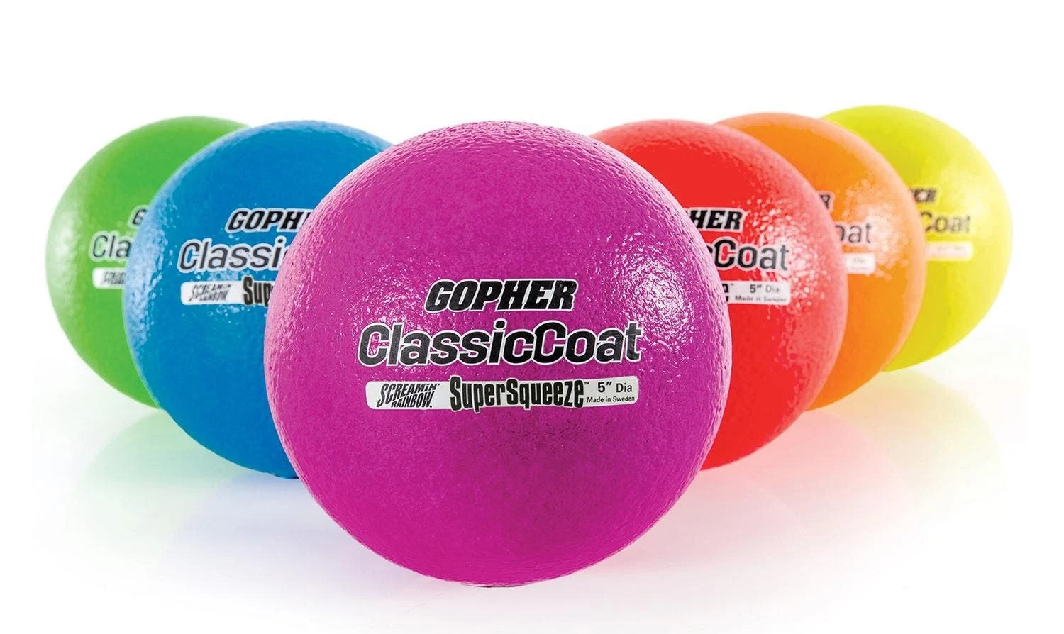 Screamin' Rainbow ClassicCoat SuperSqueeze Coated-Foam Balls