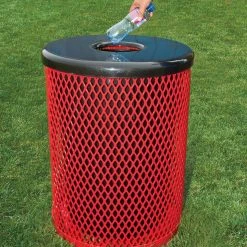 Coated-Steel Trash Receptacles
