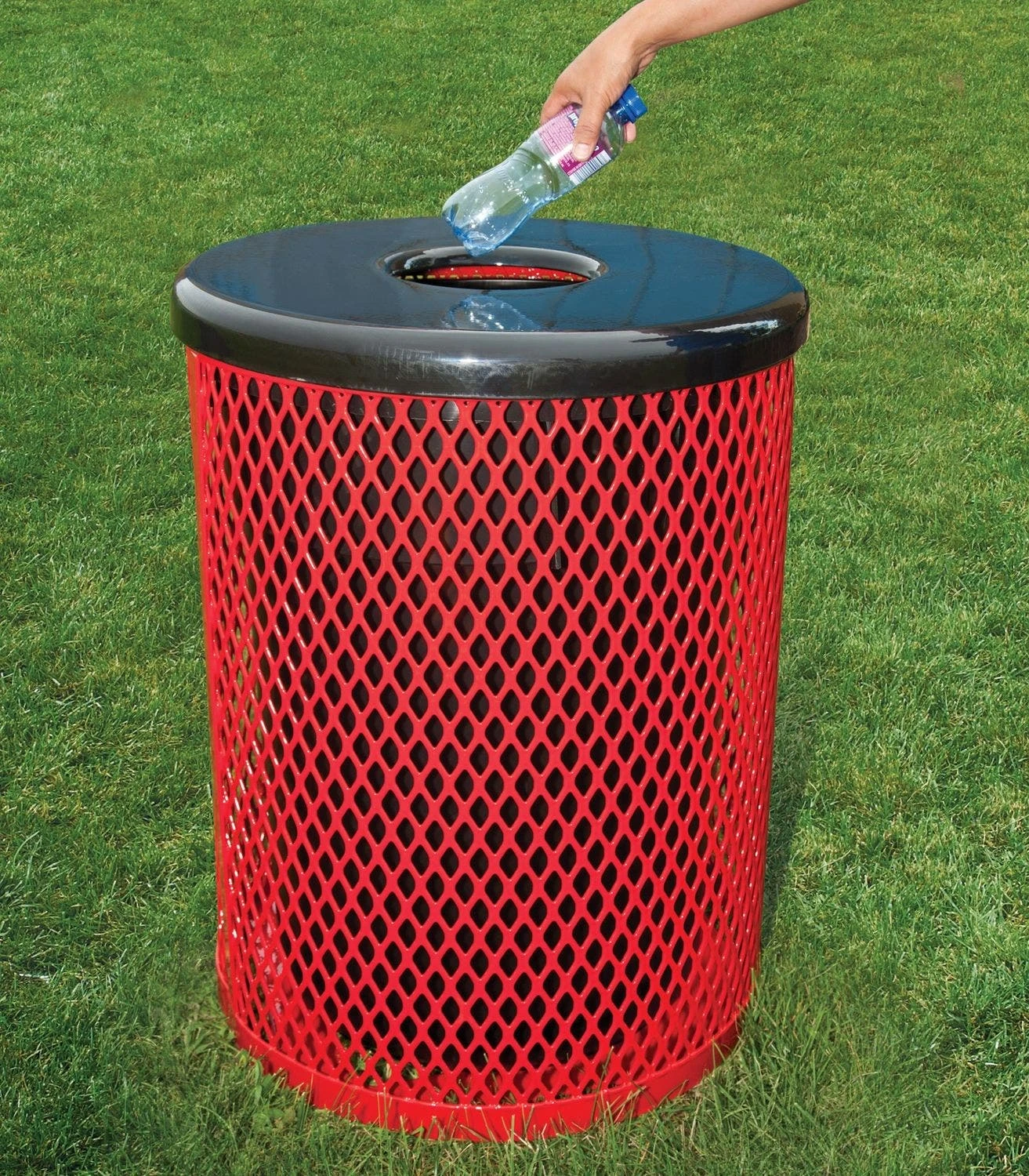 Coated-Steel Trash Receptacles
