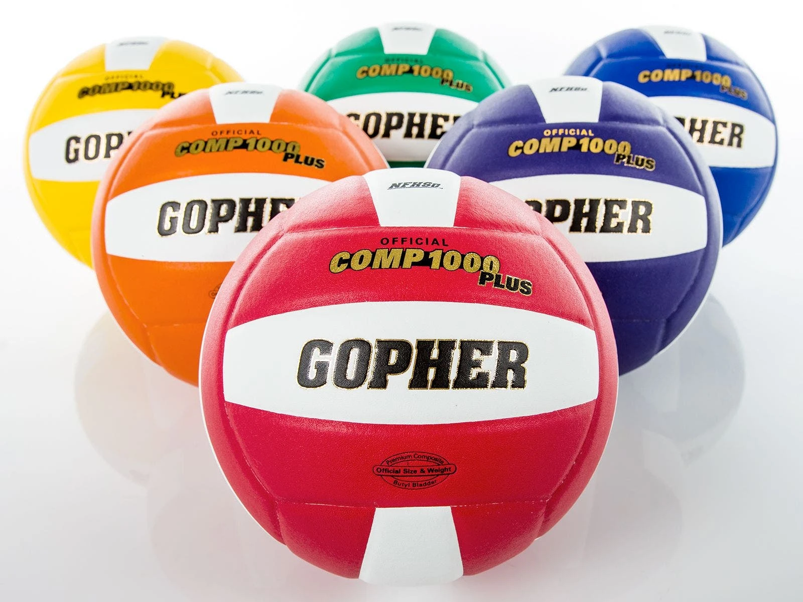 Gopher Comp Rainbow 1000 Plus Composite Volleyballs