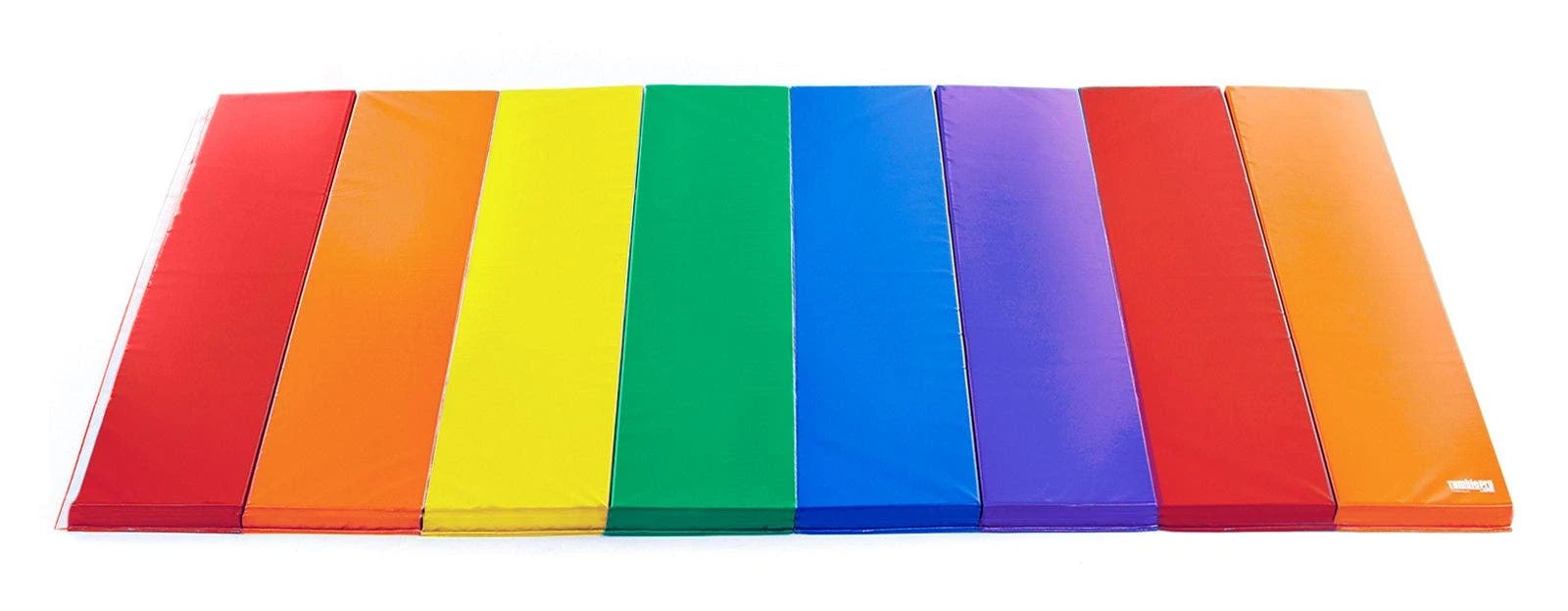 TumblePro 2-3/8" Layered-Foam Rainbow Gymnastics Mats - Image 2