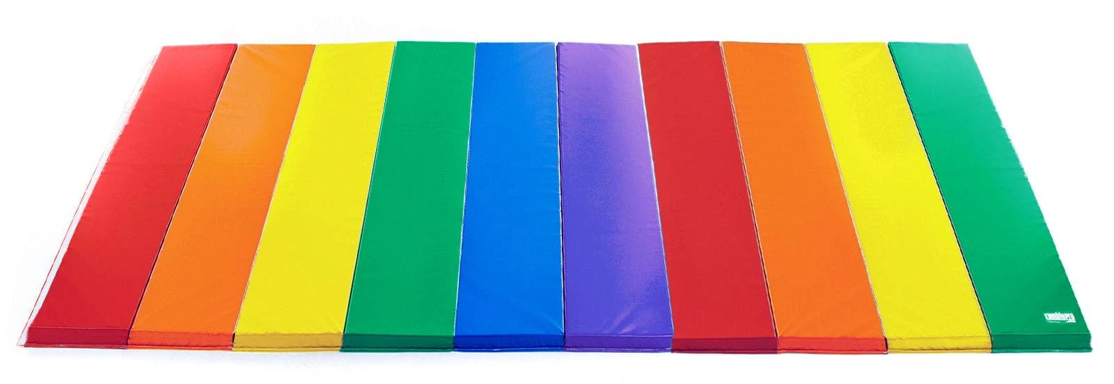 TumblePro 2-3/8" Layered-Foam Rainbow Gymnastics Mats - Image 3