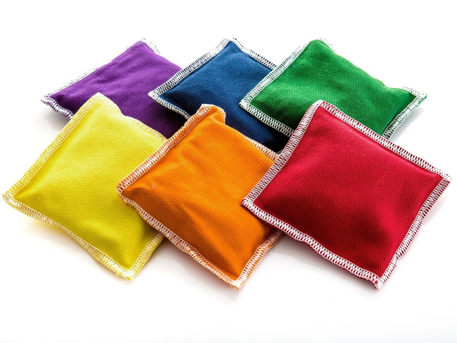 Rainbow Polyester & Cotton Beanbags