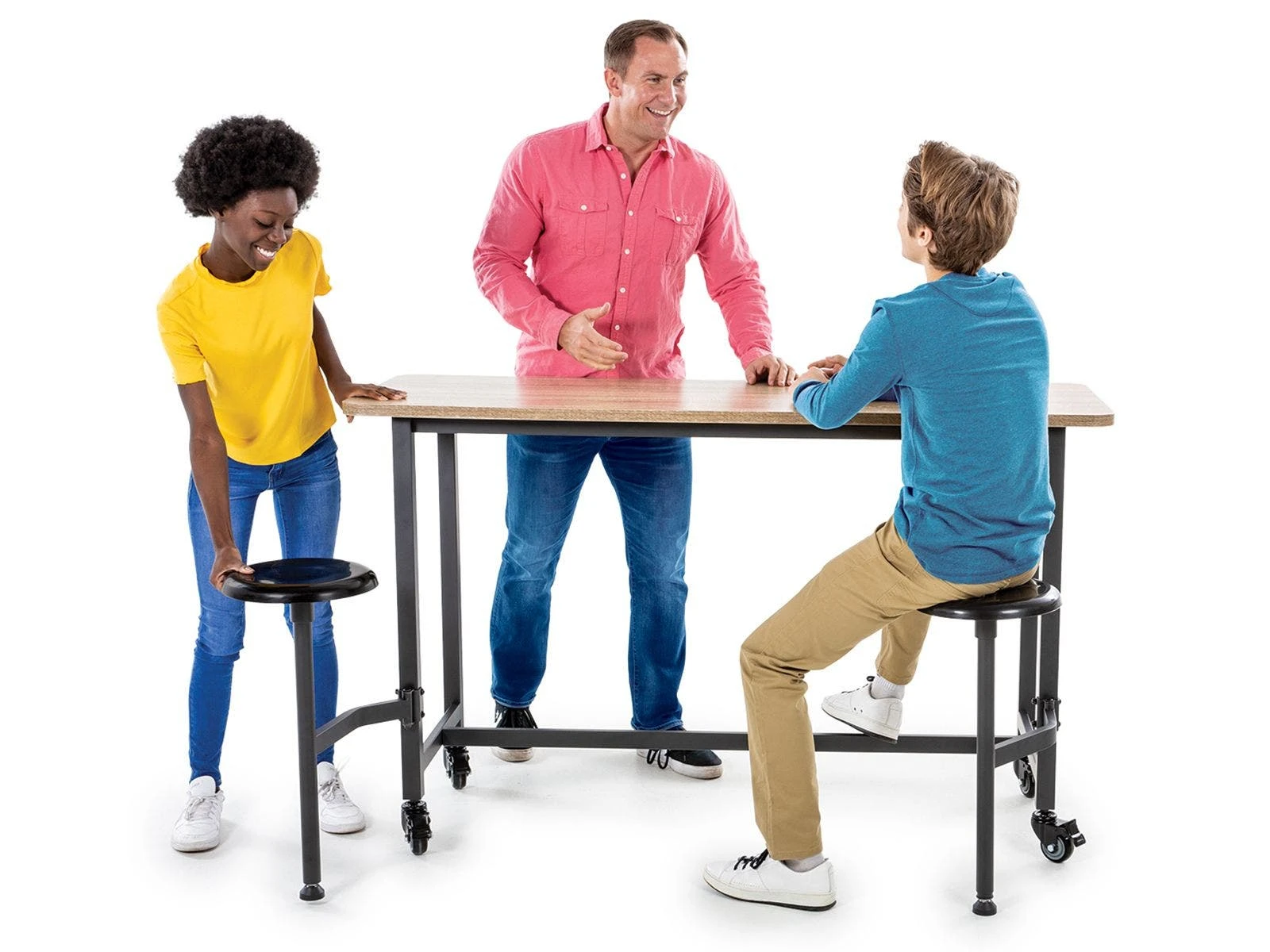SmartStudy Sit And Stand Teaming Table