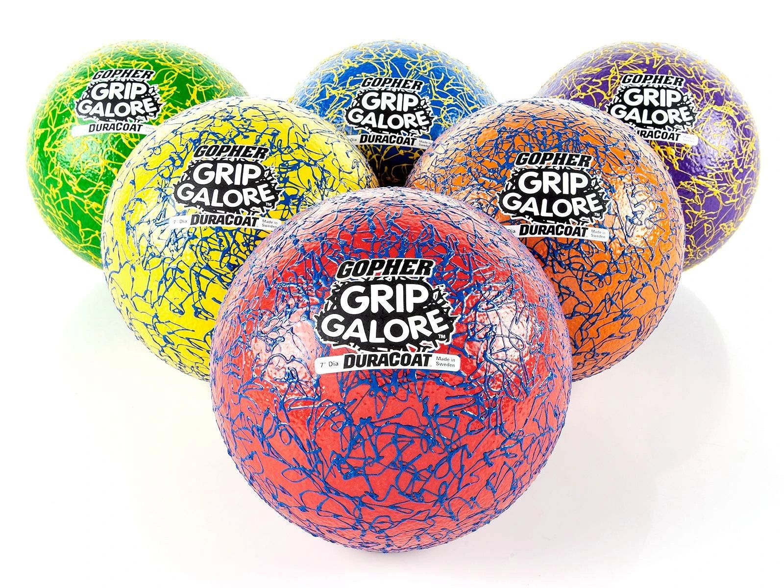 Rainbow DuraCoat GripGalore Dodgeballs