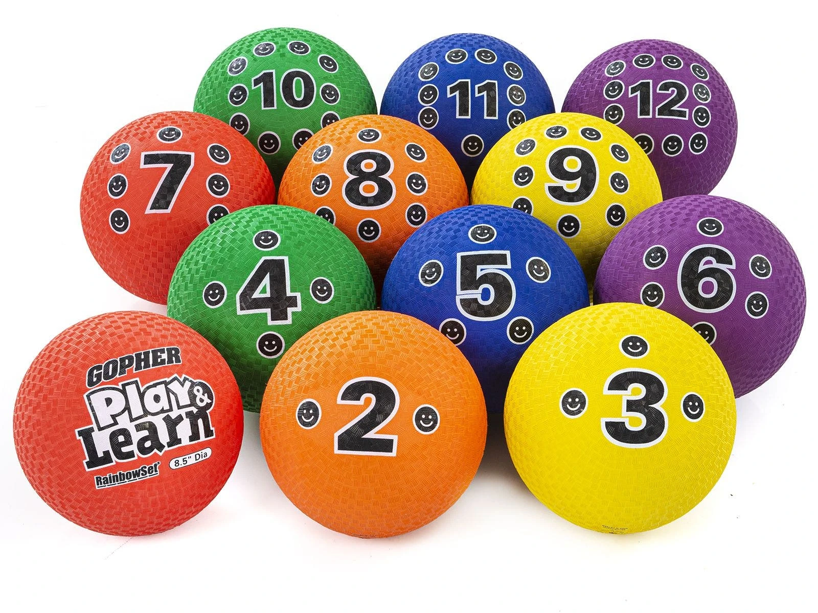 Rainbow Play & Learn Numbered Playground Balls