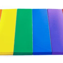 TumblePro 2-1/2" Rubberized Polyethylene-Foam Rainbow Gymnastics Mats