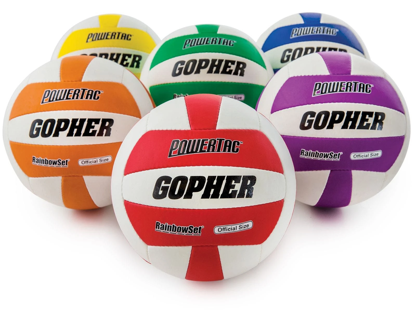 Rainbow PowerTac Volleyballs - Image 3